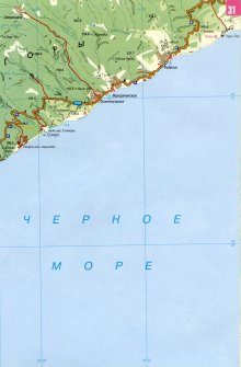 Карта побережья Крыма Рыбачье