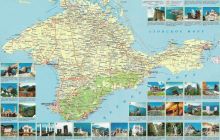Карта Крыма с поселками. Достопримечательности на карте Крыма