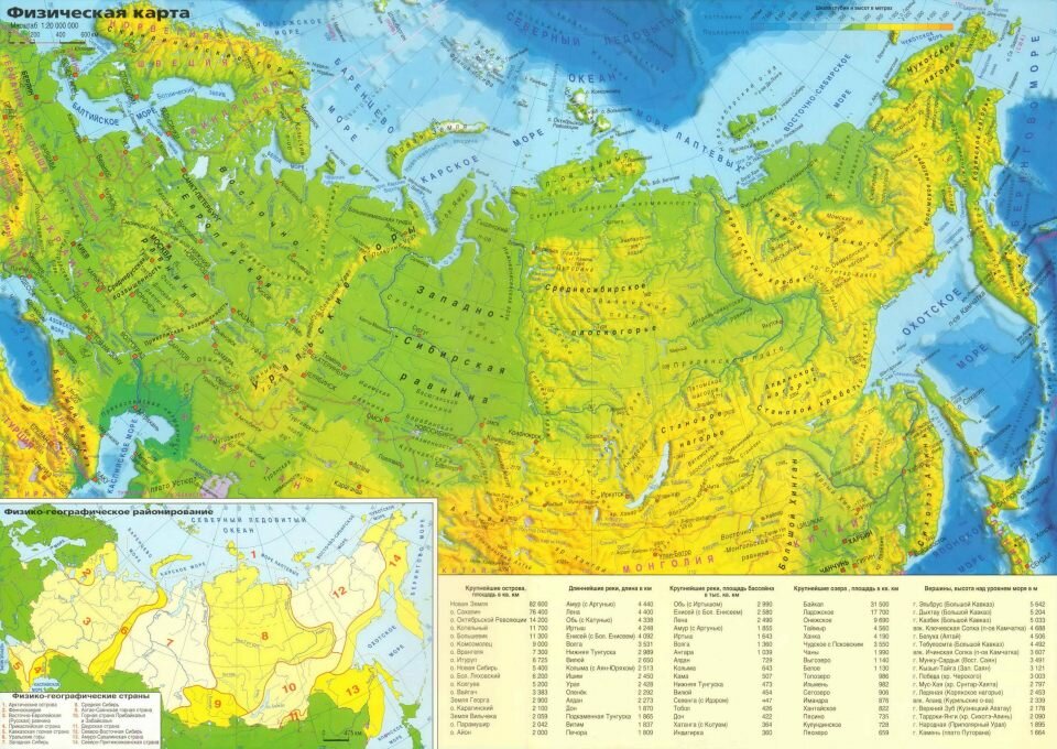 Карта России с городами